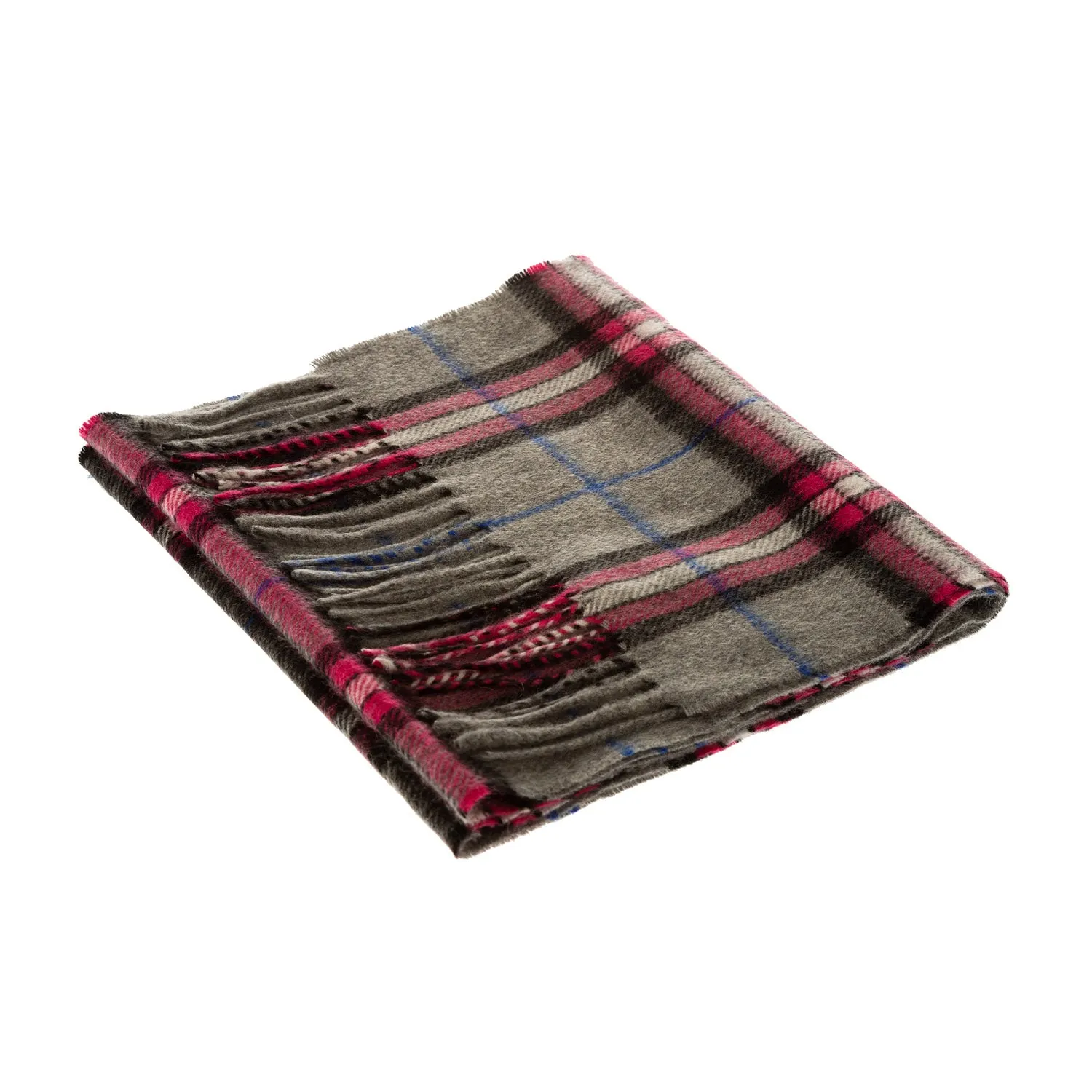 100% Cashmere Scarf Made In Scotland Grey Classic