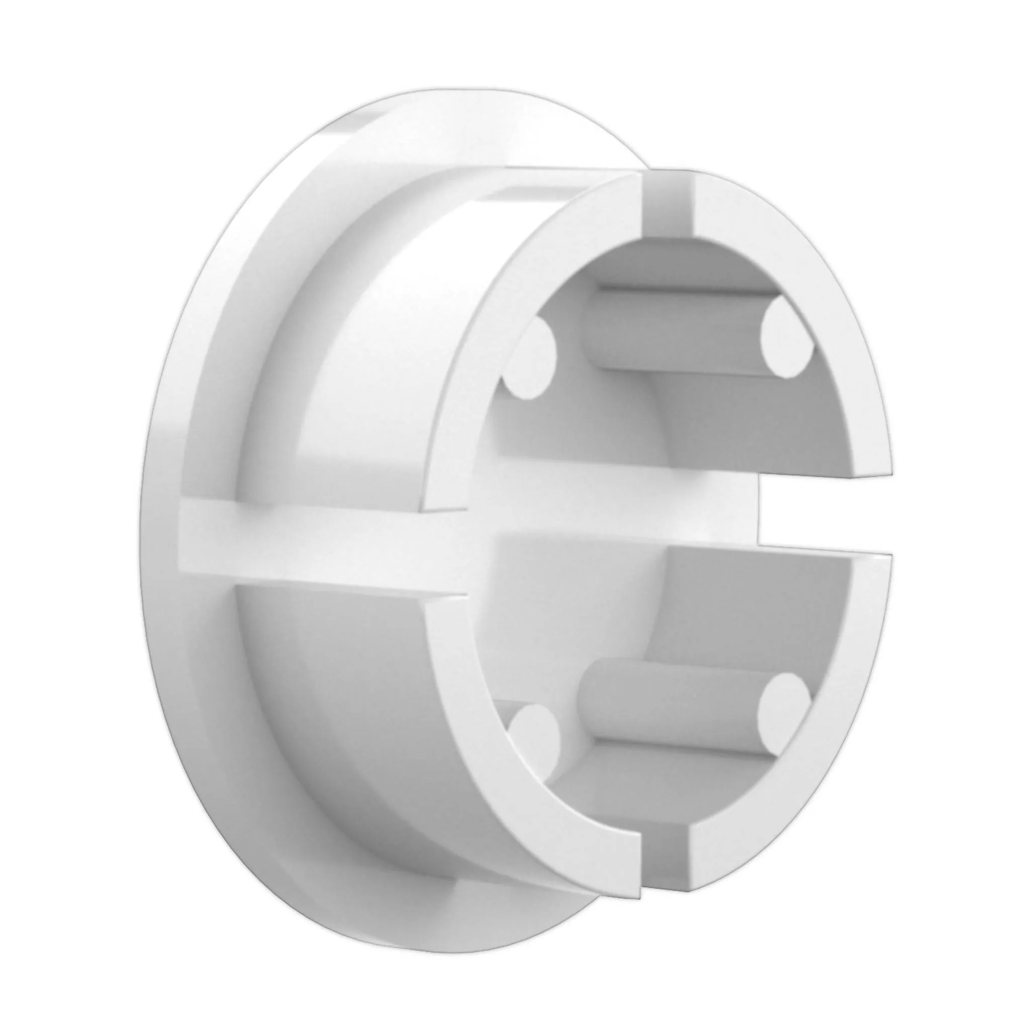 2 in. Internal PVC Dome Cap, Furniture Grade - White