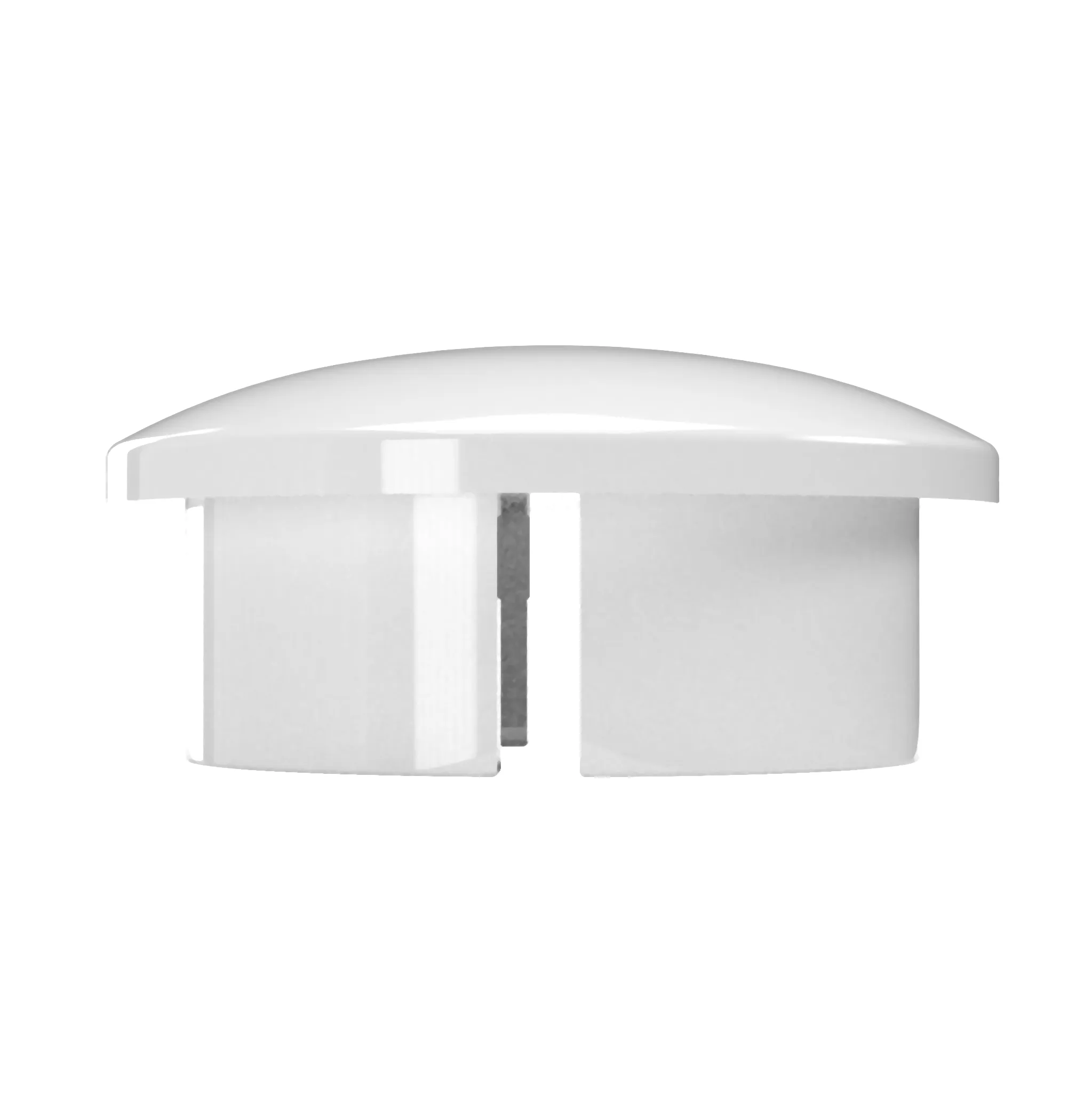 2 in. Internal PVC Dome Cap, Furniture Grade - White