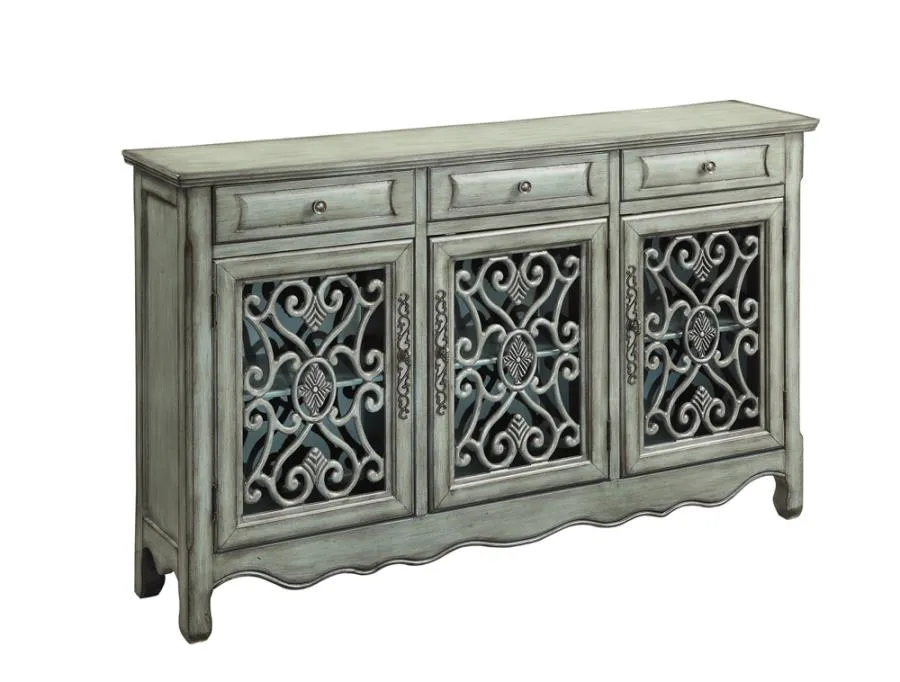 3-door Accent Cabinet Antique Green