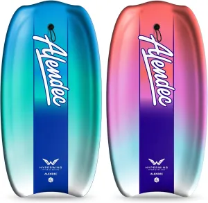 42.5in Hybrid Alendec All Season Board for Snow & Water Multi-Sport Snow SLED | 2Pk Bodyboard with Leash Cord
