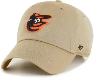 47 Brand MLB Khaki Primary Logo Clean Up Adjustable Strap Baseball Dad Hat Cap, Adult One Size Fits All
