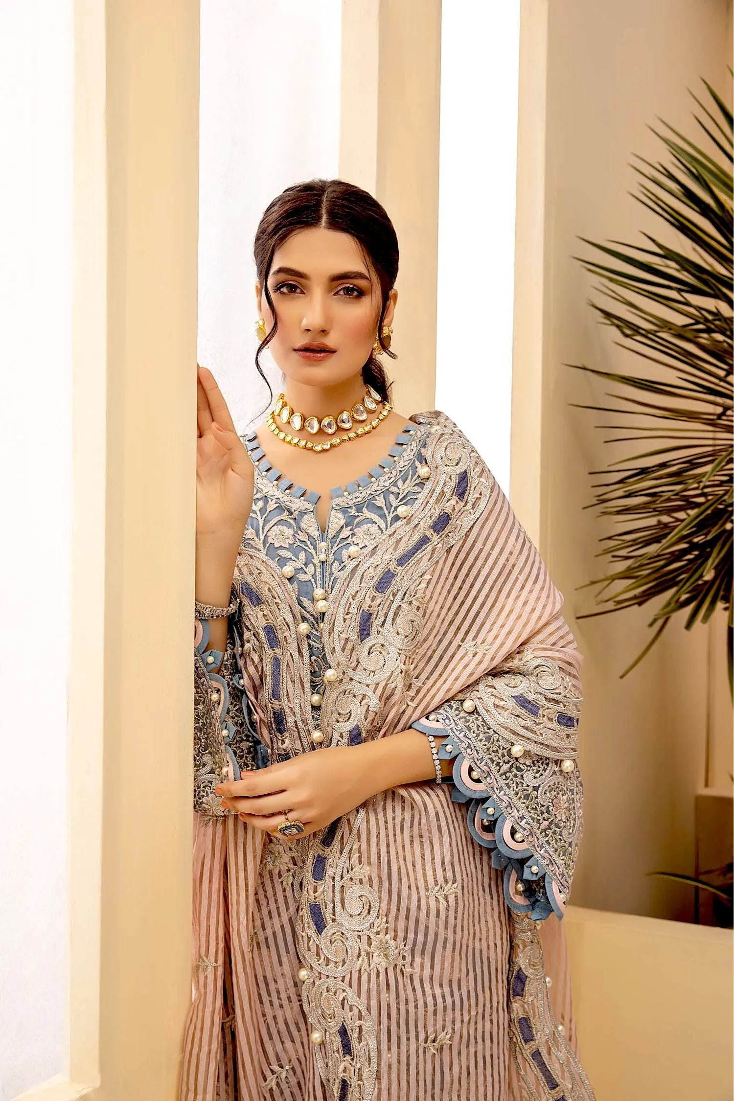 Adan's Libas Tesoro Embroidered Chiffon Formal Collection – Little Dimples