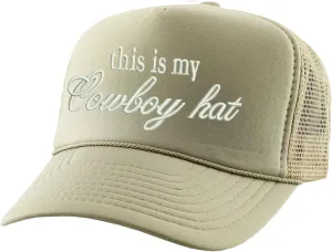 ALLNTRENDS This is My Cowboy Hat Embroidered Trucker Hat Funny Western Snapback Cap