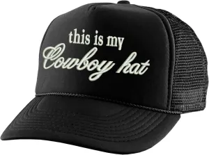 ALLNTRENDS This is My Cowboy Hat Embroidered Trucker Hat Funny Western Snapback Cap
