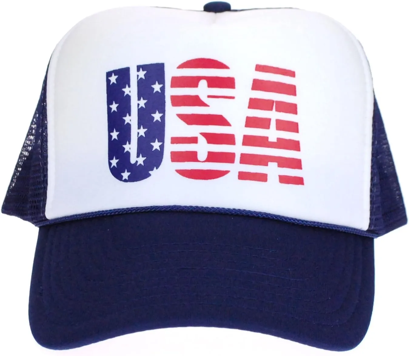 American Flag Patriotic USA Classic 5 Panel Mesh Snap Back Trucker Hat