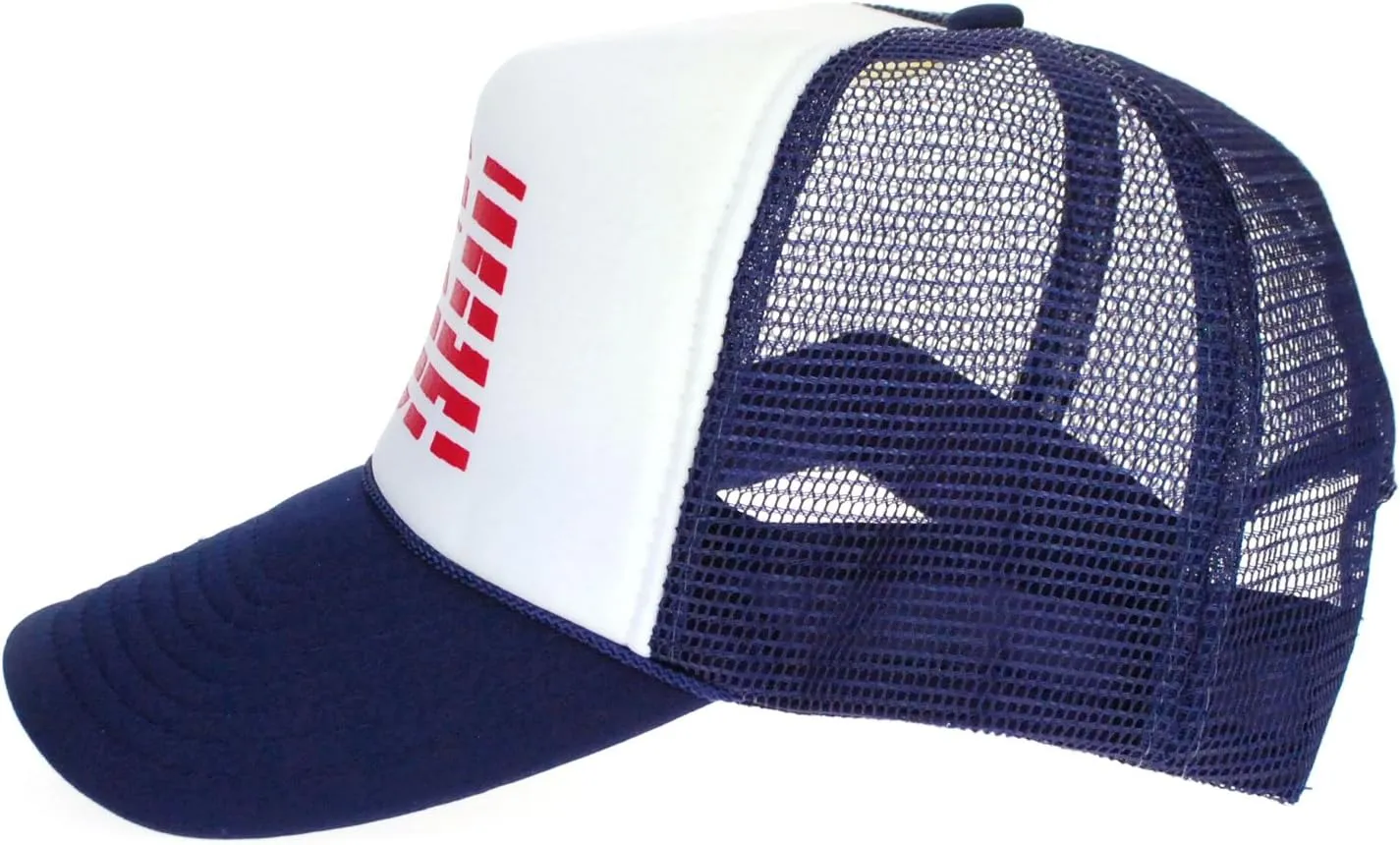 American Flag Patriotic USA Classic 5 Panel Mesh Snap Back Trucker Hat