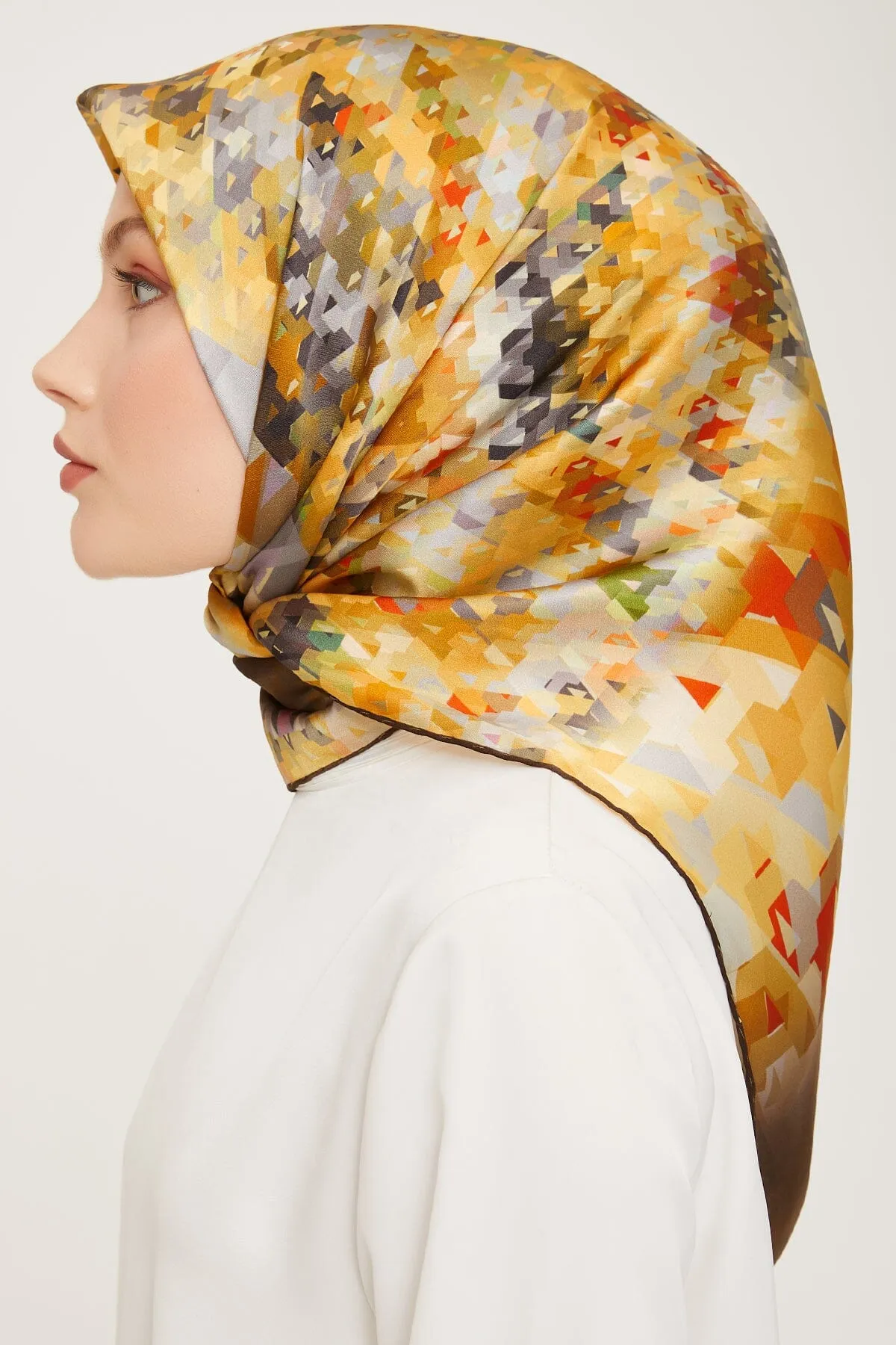 Armine Pixel Chic Silk Scarf #53