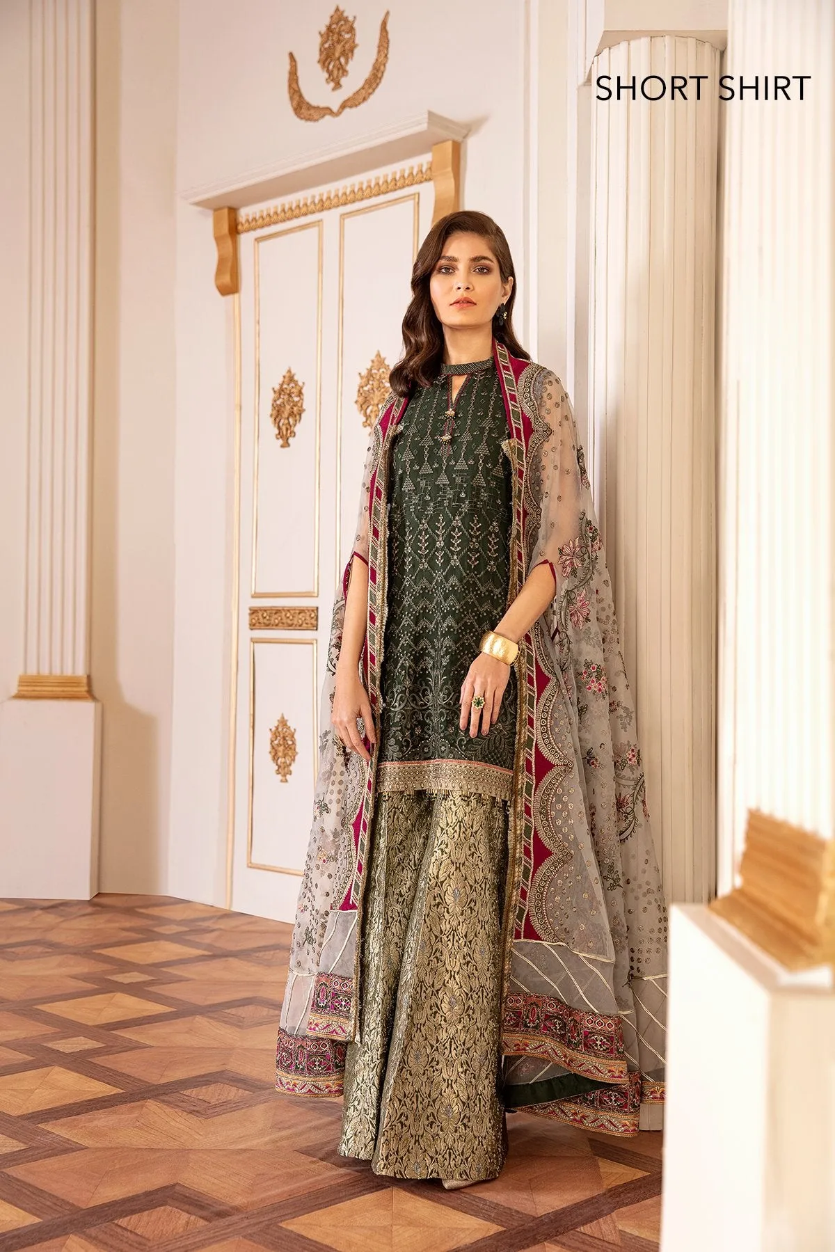 Baroque Chantelle Embroidered Chiffon Collection Vol-7 2020 – 08 - Viridian