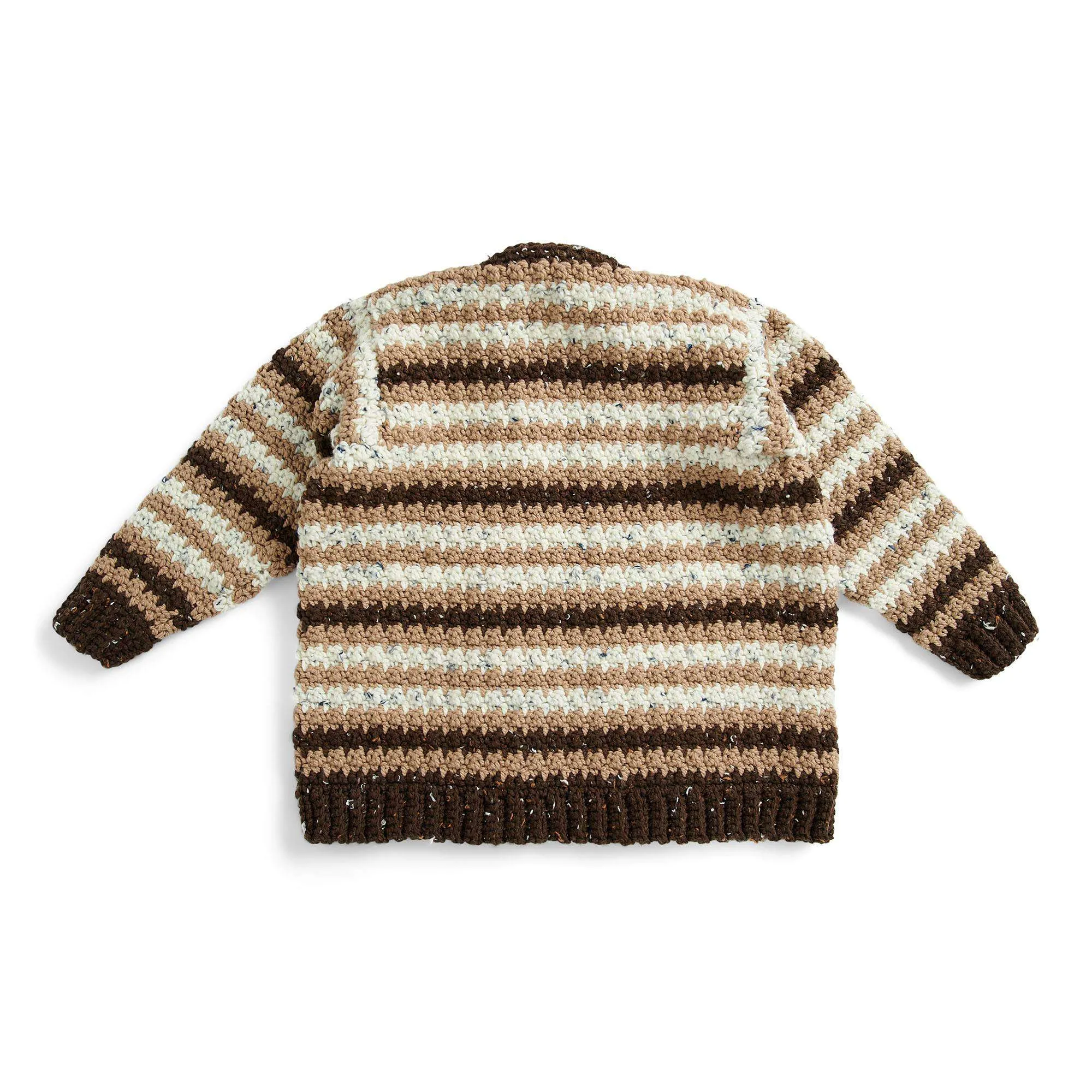 Bernat Let’S Stripe Crochet Cardigan