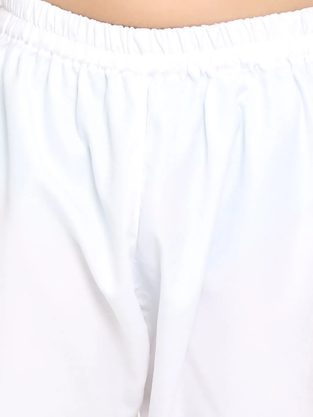 Boy's White And Blue Kurta Pyjama Set - Vastramay Boys
