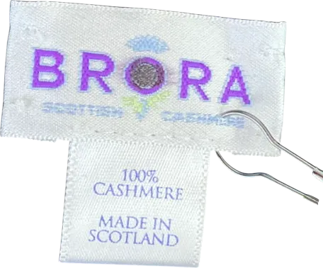 Brora Blue Cashmere Pointelle Scarf, French Navy One Size
