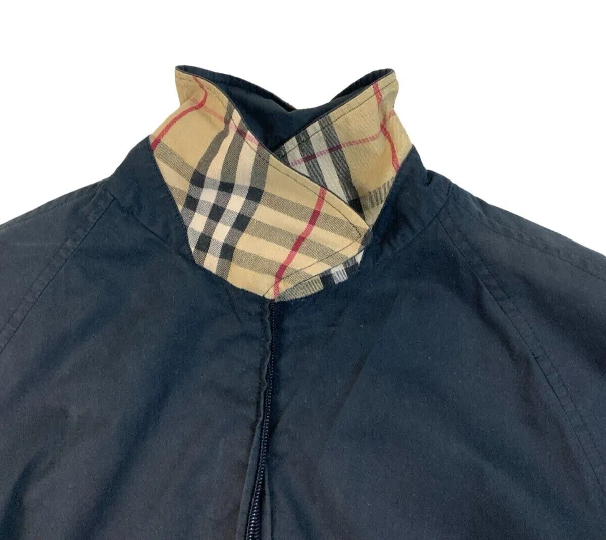BURBERRY HARRINGTON JACKET NAVY BLUE SIZE L