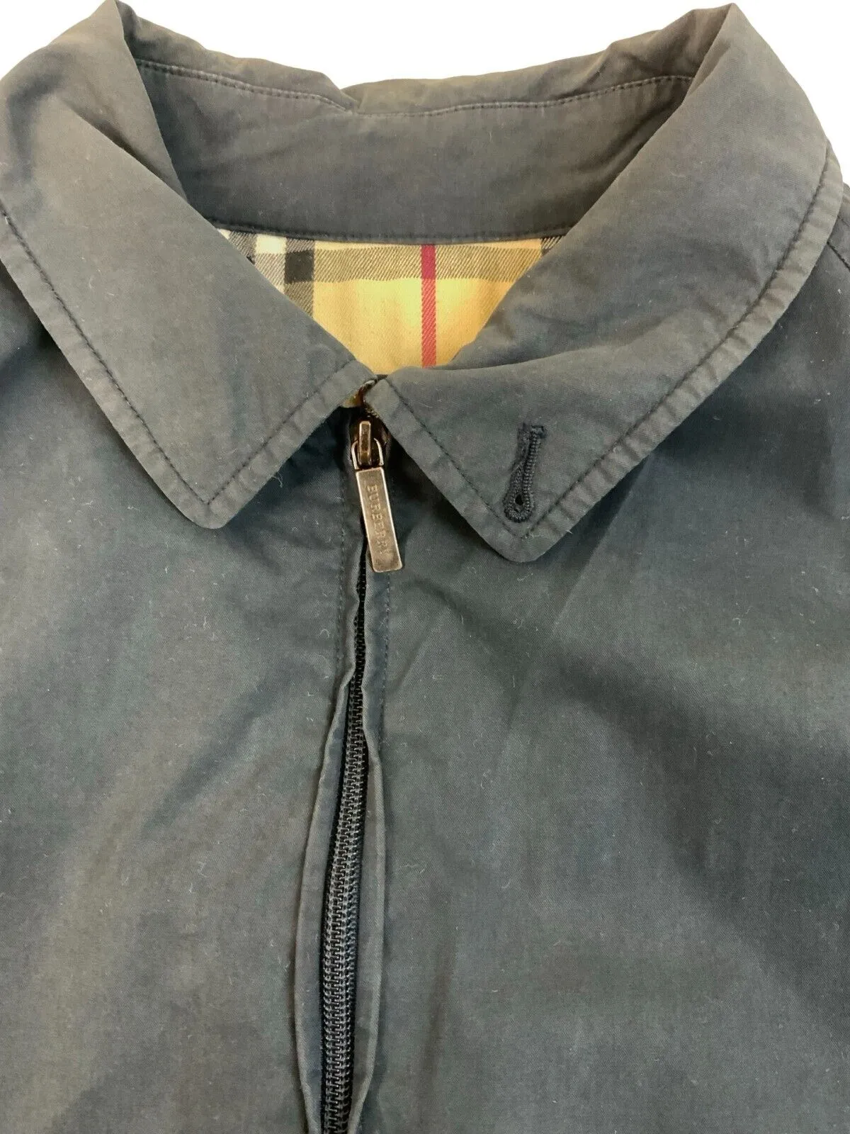 BURBERRY HARRINGTON JACKET NAVY BLUE SIZE L