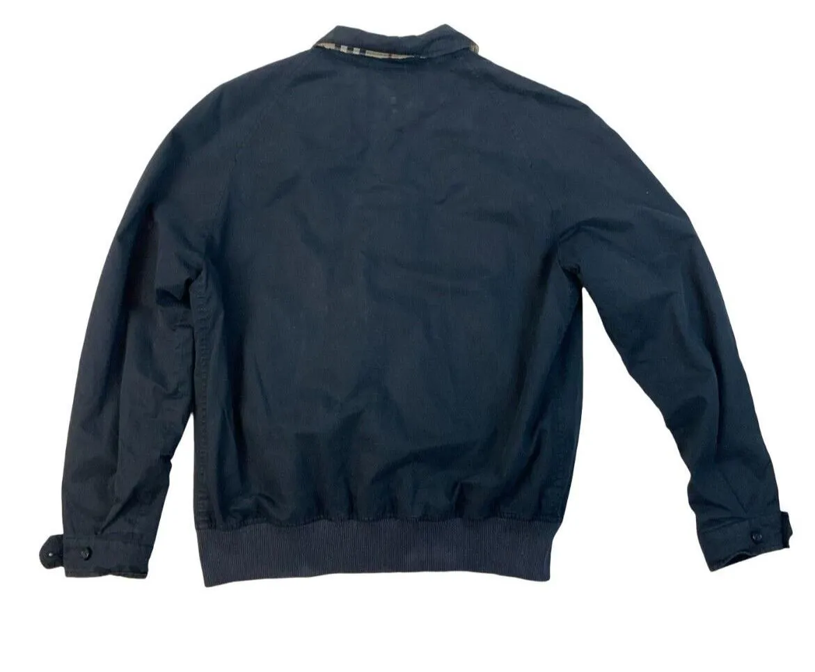 BURBERRY HARRINGTON JACKET NAVY BLUE SIZE L