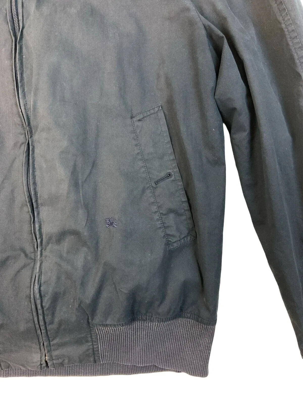 BURBERRY HARRINGTON JACKET NAVY BLUE SIZE L