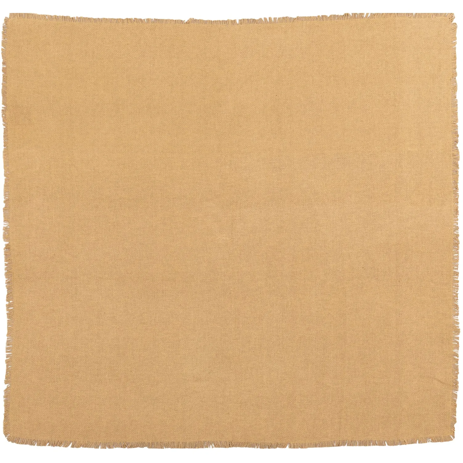 Burlap Natural Table Topper Fringed 40x40