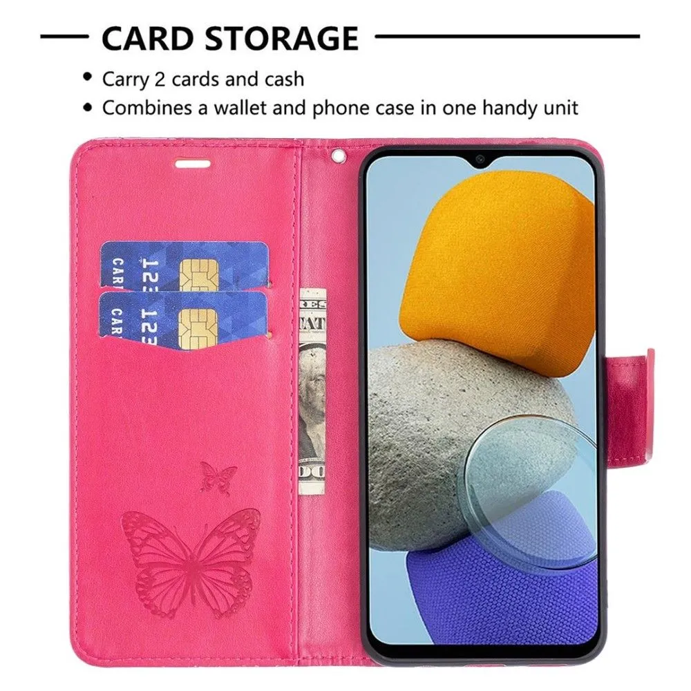 Butterfly Samsung Galaxy M53 5G flip case - Rose