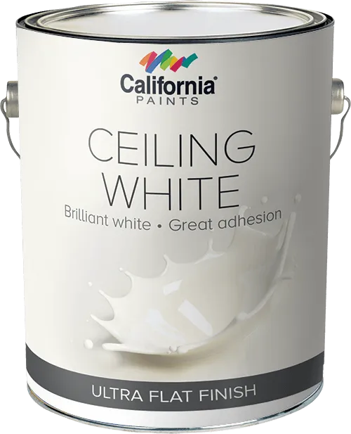 California Paint Latex Ceiling Flat, 5 Gallons  White