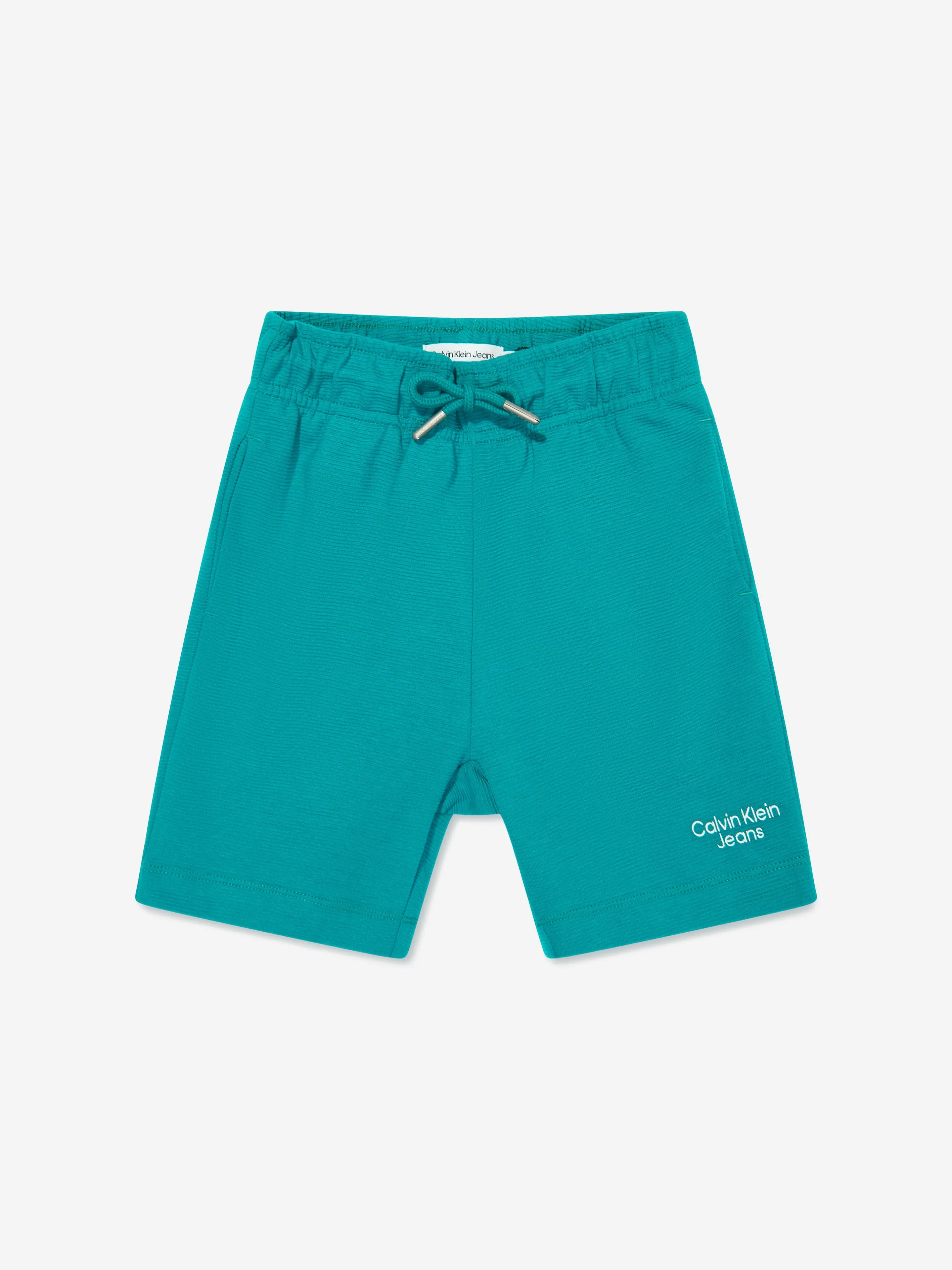 Calvin Klein Boys Ottoman Relaxed Shorts Set in Green