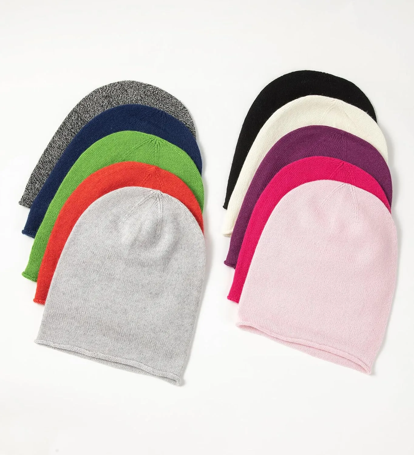 Cashmere Wool Slouchy Beanie for Women and Men, Knitted Winter Ski Cap