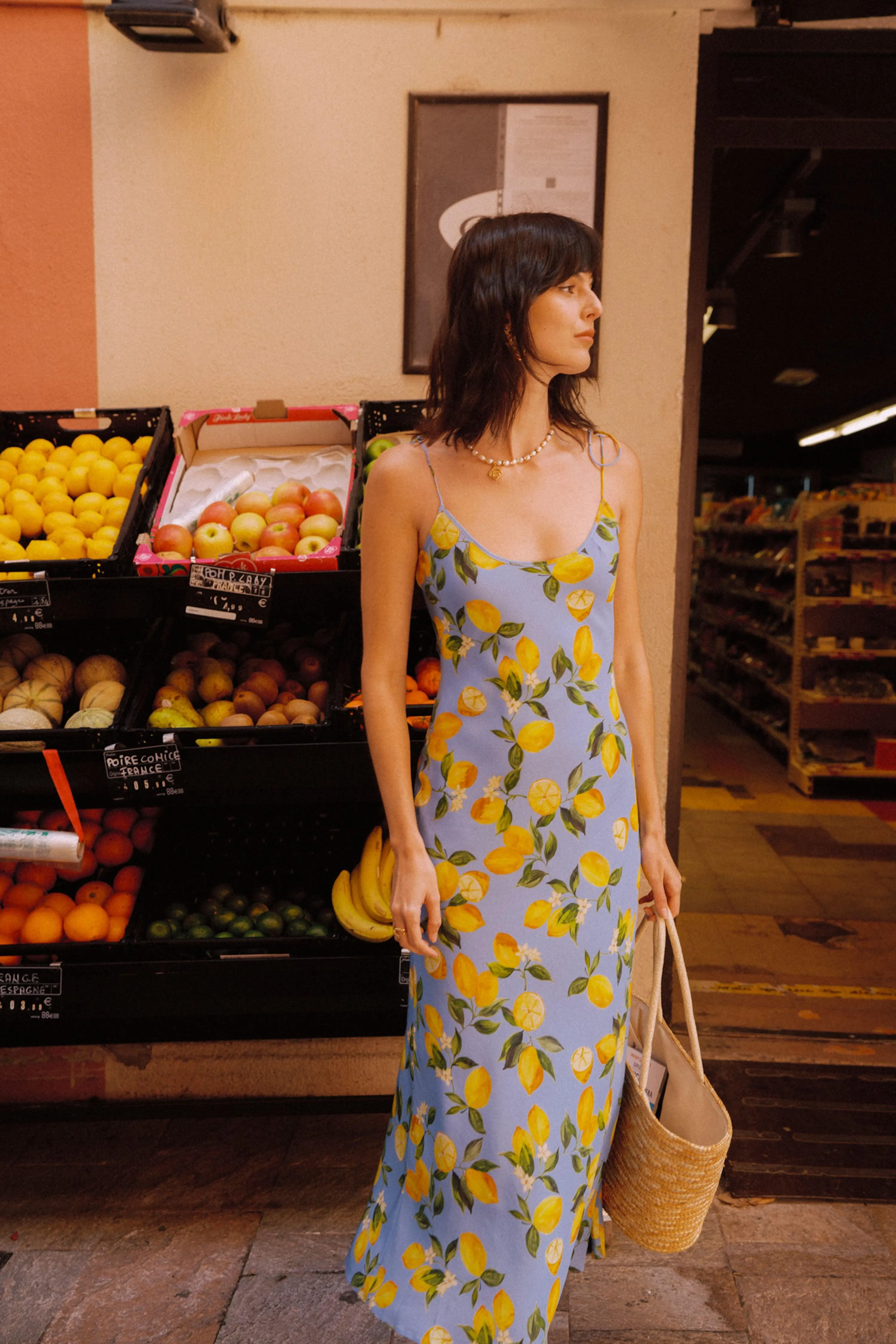 Citrine Silk Dress