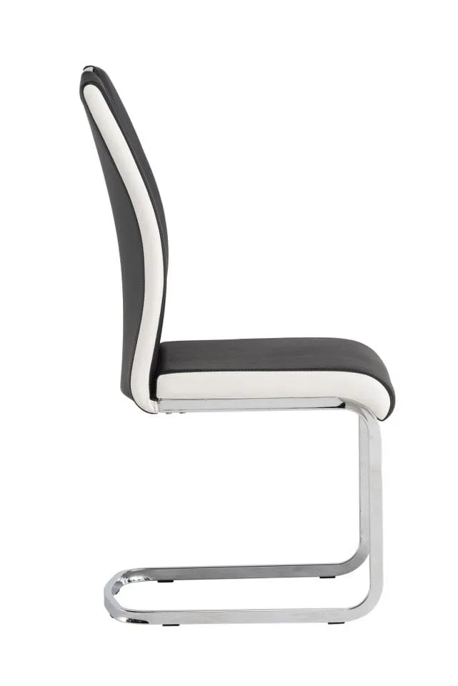 CLEVELAND DINING CHAIR BLACK/WHITE