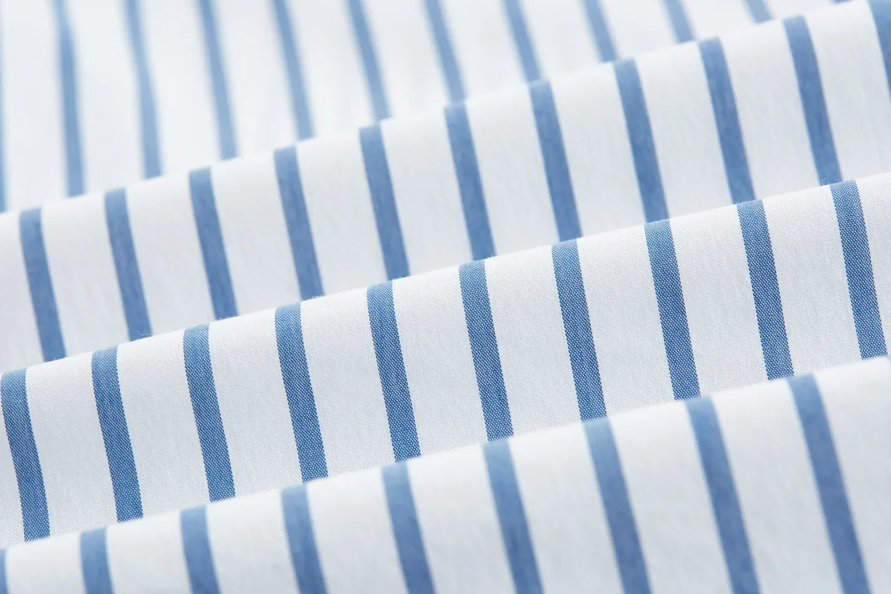 Cropped Stripe Poplin Shirt