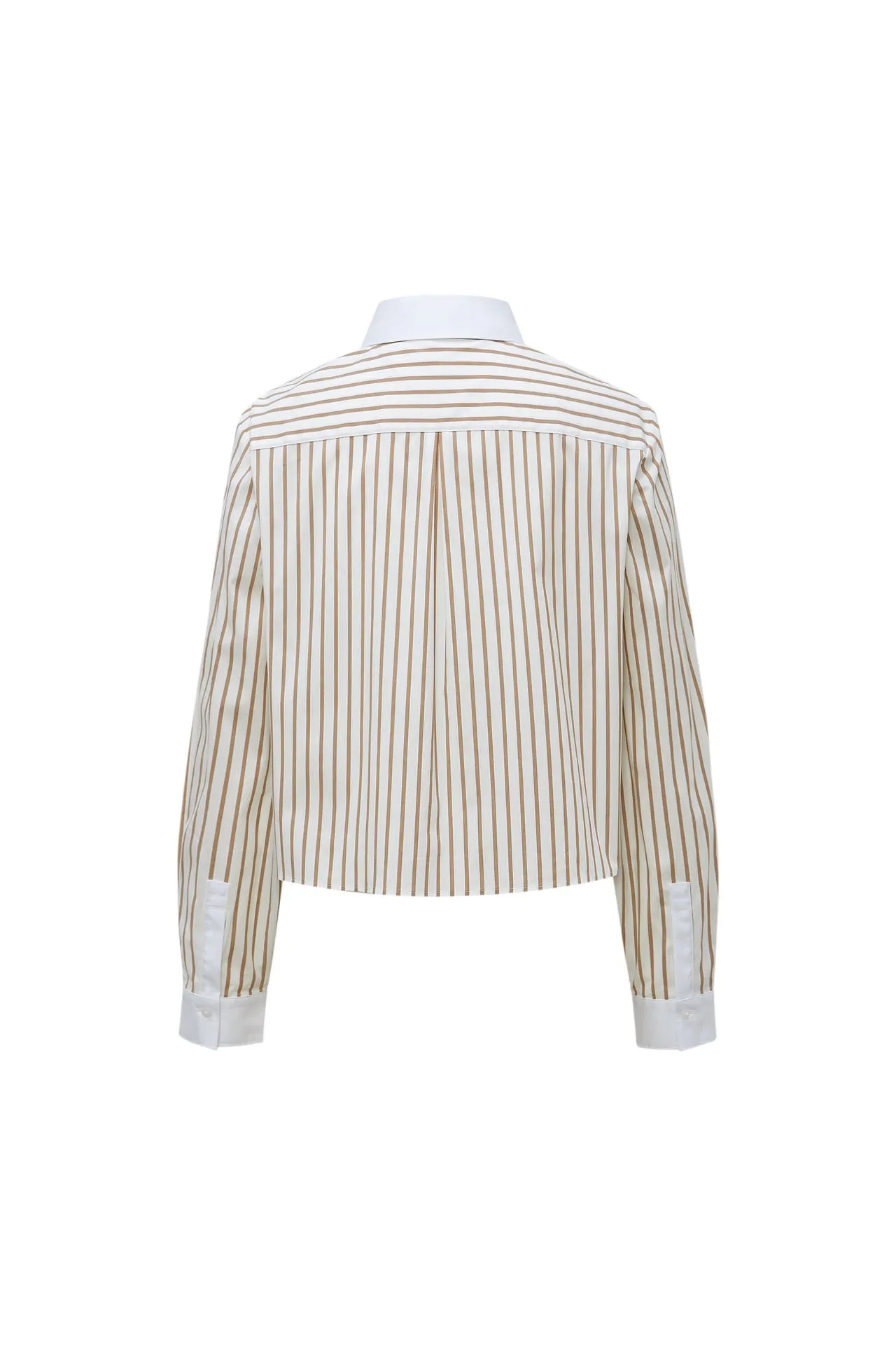 Cropped Stripe Poplin Shirt