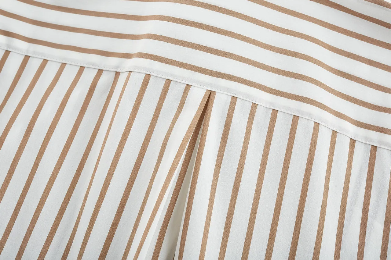 Cropped Stripe Poplin Shirt
