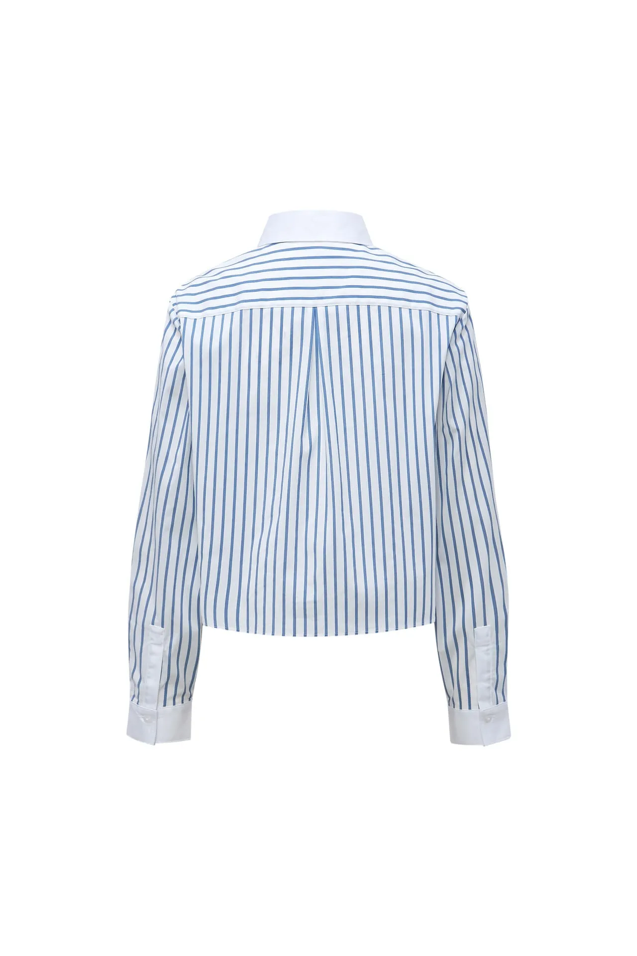 Cropped Stripe Poplin Shirt
