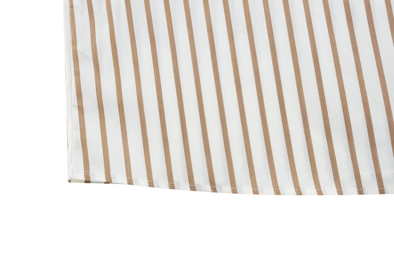 Cropped Stripe Poplin Shirt