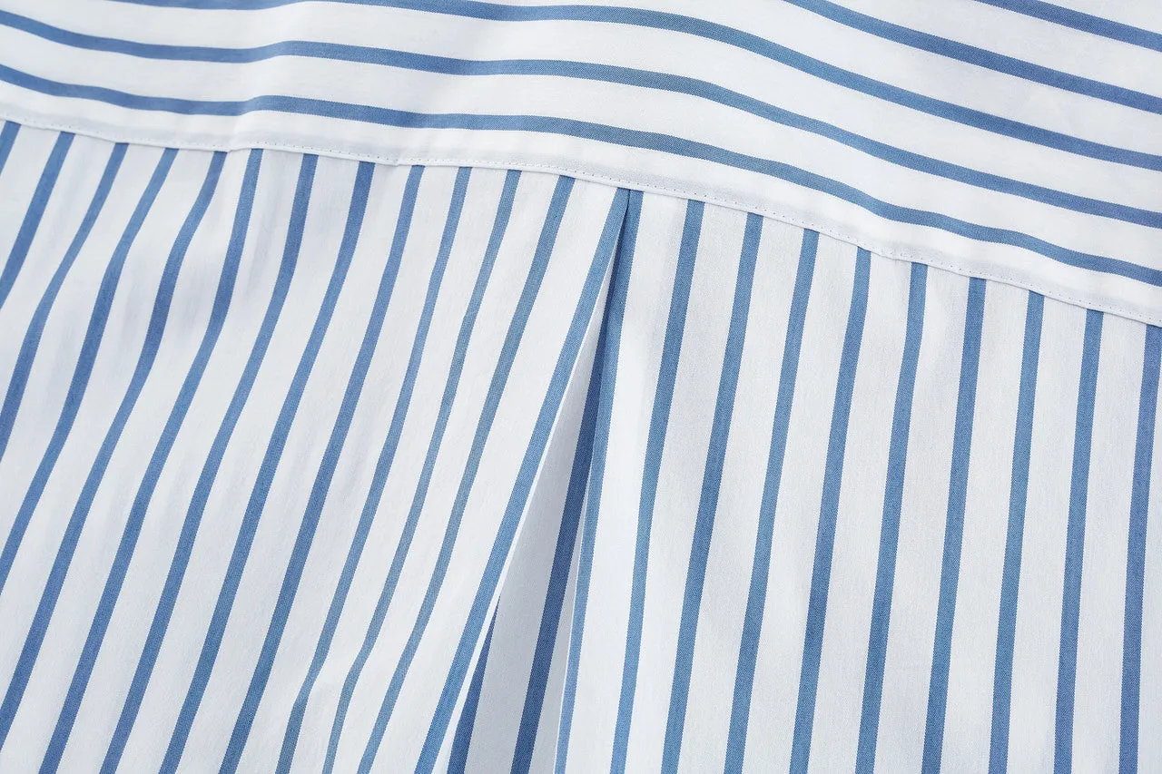 Cropped Stripe Poplin Shirt
