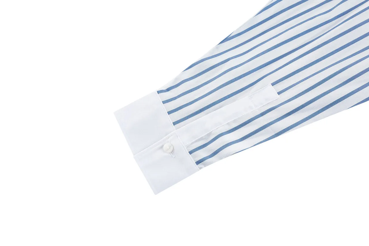Cropped Stripe Poplin Shirt