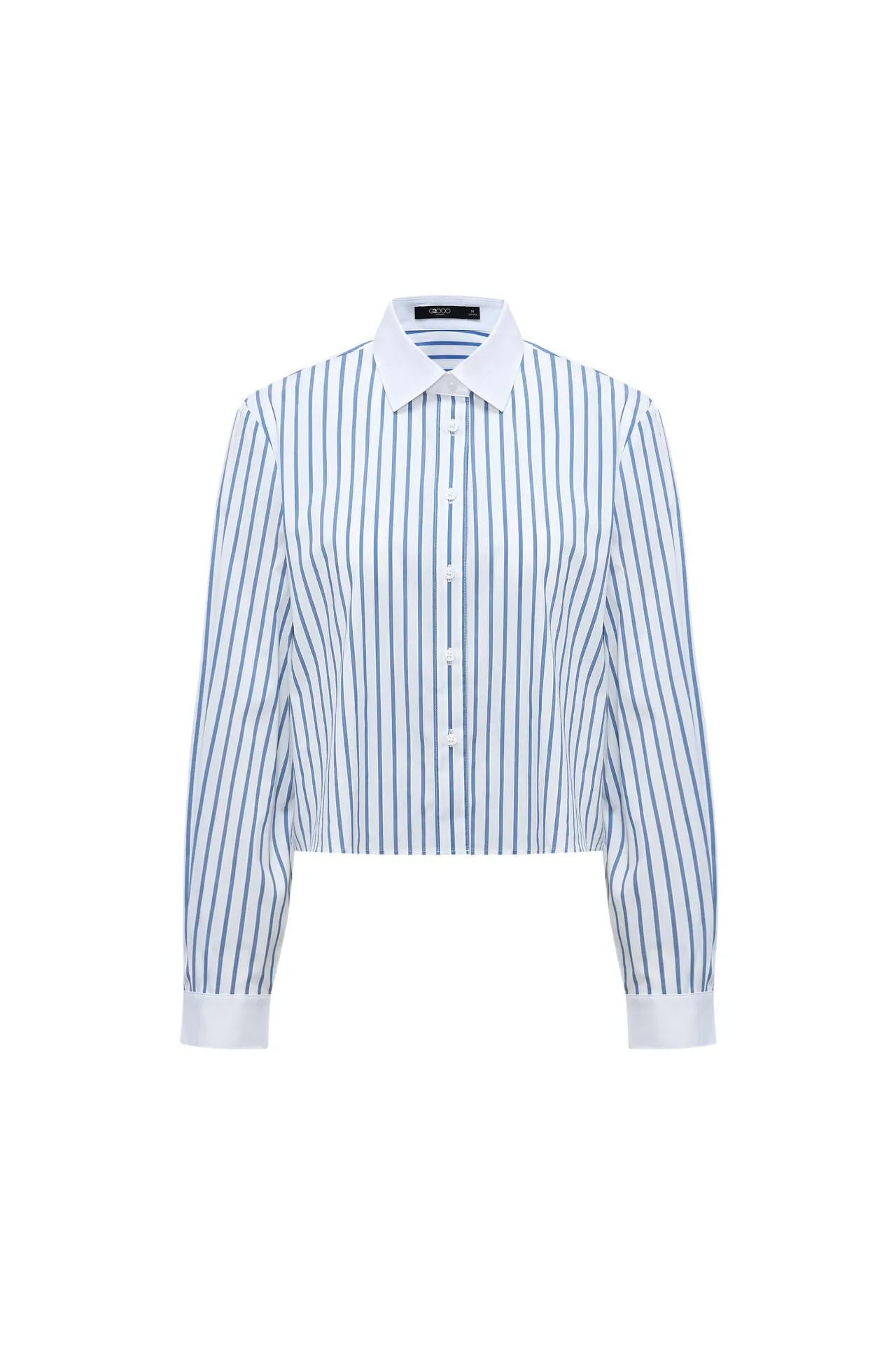 Cropped Stripe Poplin Shirt