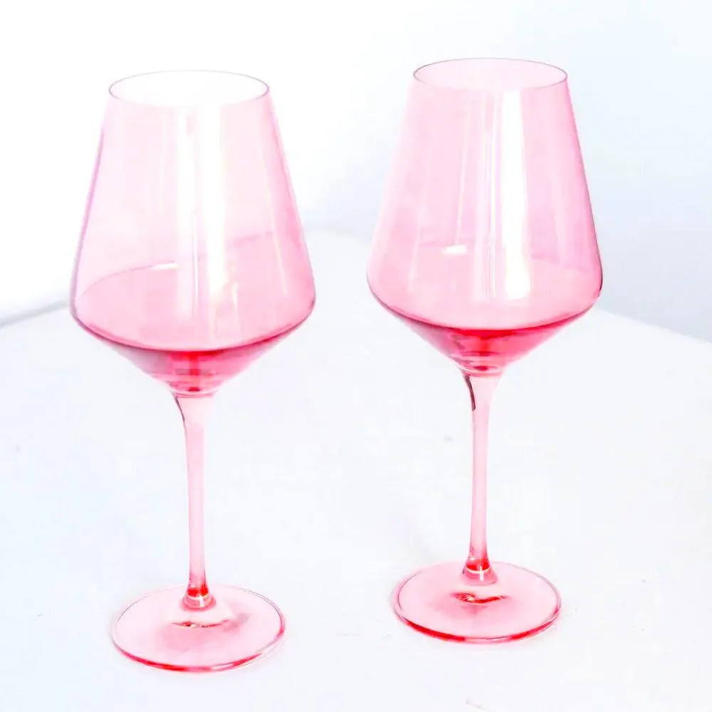 Custom 400ml Hand-Blown Colored Wine Glasses