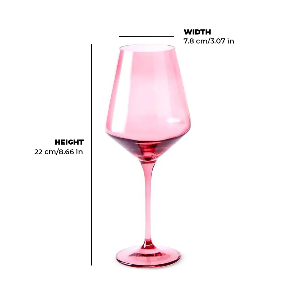 Custom 400ml Hand-Blown Colored Wine Glasses