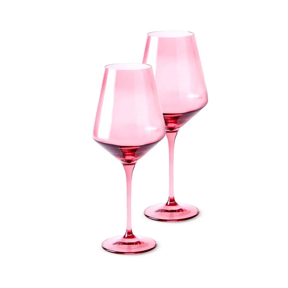 Custom 400ml Hand-Blown Colored Wine Glasses
