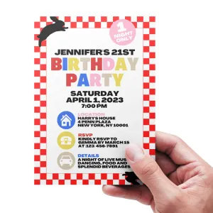 Custom Harry Love On Tour Birthday Party Printable Invitation (Digital Download)
