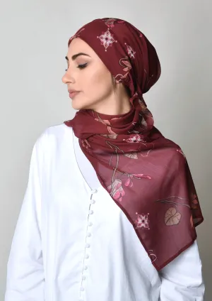 Cyclamen Pinks- Cap Shawl- Crinkled Chiffon