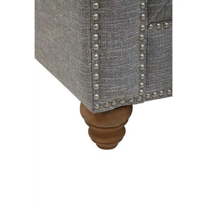 Elenora Three Seat Sofa – Dark Grey Linen