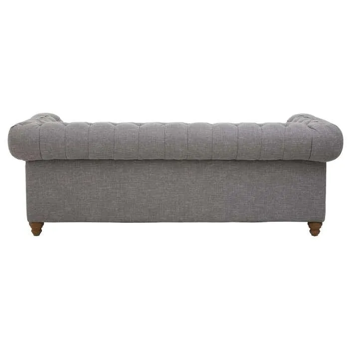 Elenora Three Seat Sofa – Dark Grey Linen