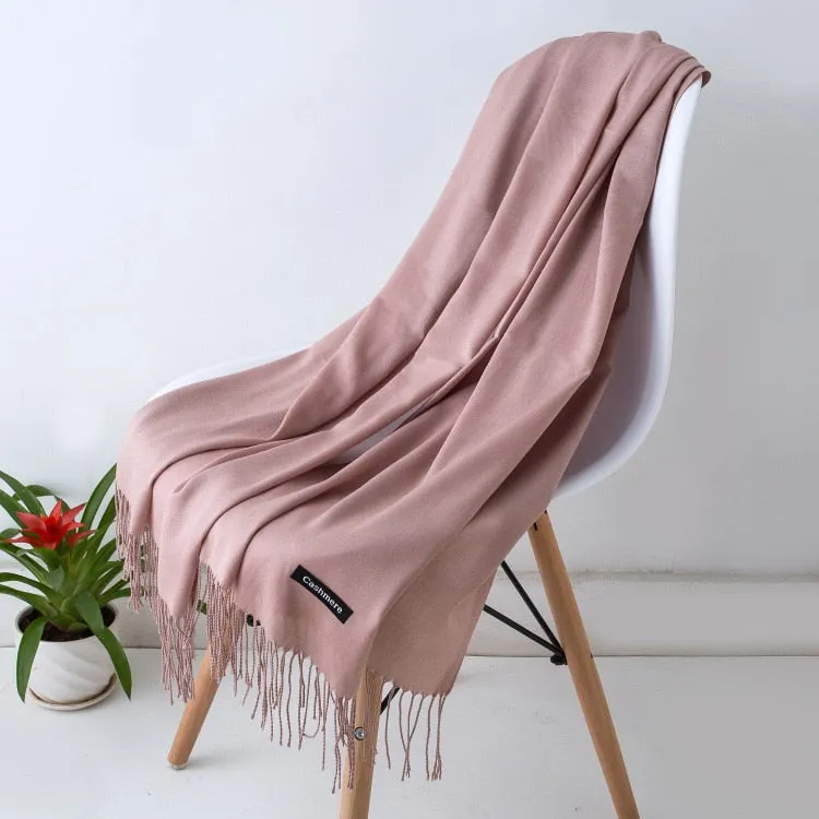 Fashion Hot Sale Unisex Soft Scarf Scarves Men Scarf Cashmere Shawls Black White Solid Color Gentleman's Bussiness Scarves