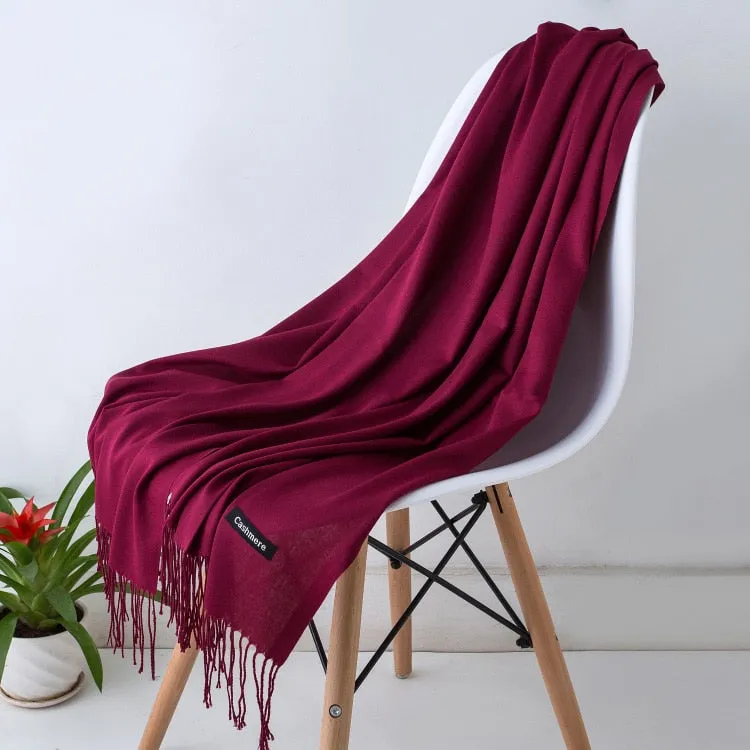 Fashion Hot Sale Unisex Soft Scarf Scarves Men Scarf Cashmere Shawls Black White Solid Color Gentleman's Bussiness Scarves
