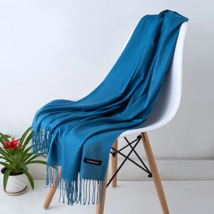 Fashion Hot Sale Unisex Soft Scarf Scarves Men Scarf Cashmere Shawls Black White Solid Color Gentleman's Bussiness Scarves