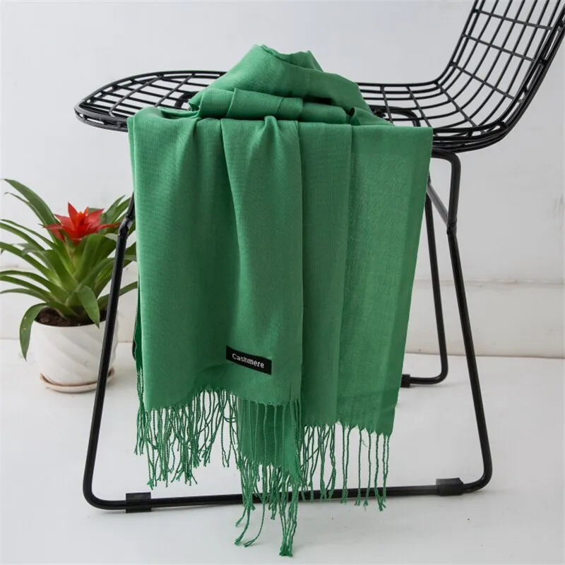 Fashion Hot Sale Unisex Soft Scarf Scarves Men Scarf Cashmere Shawls Black White Solid Color Gentleman's Bussiness Scarves