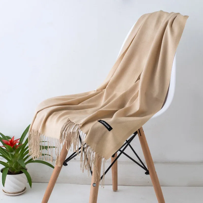Fashion Hot Sale Unisex Soft Scarf Scarves Men Scarf Cashmere Shawls Black White Solid Color Gentleman's Bussiness Scarves