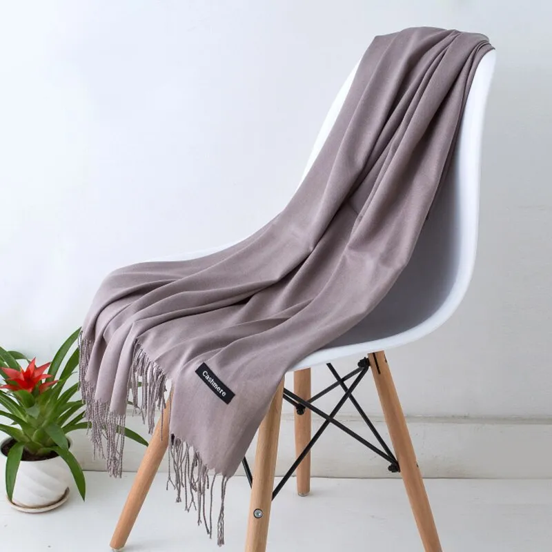 Fashion Hot Sale Unisex Soft Scarf Scarves Men Scarf Cashmere Shawls Black White Solid Color Gentleman's Bussiness Scarves