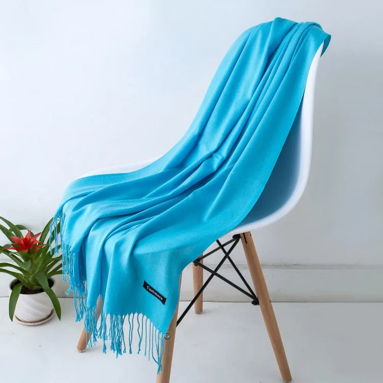 Fashion Hot Sale Unisex Soft Scarf Scarves Men Scarf Cashmere Shawls Black White Solid Color Gentleman's Bussiness Scarves
