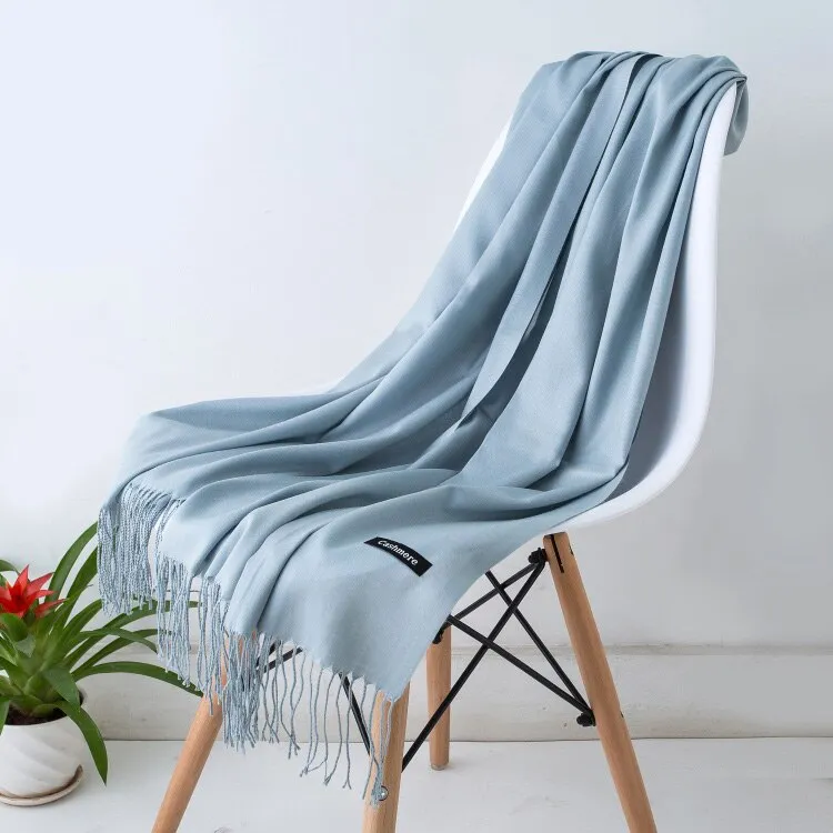 Fashion Hot Sale Unisex Soft Scarf Scarves Men Scarf Cashmere Shawls Black White Solid Color Gentleman's Bussiness Scarves